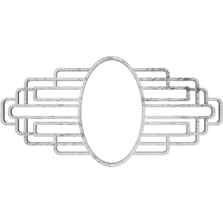 Ekena Millwork Elizabeth Architectural Grde PVC Pierced Medallion, 32"W x 16"H x 15 1/8"IH x 8 3/4"IW x 1"P, Pewter CMPP32X16EBAPW